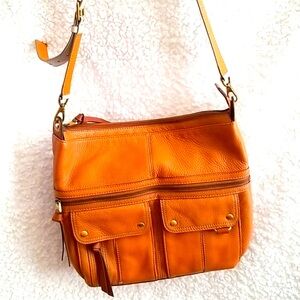Fossil Morgan Traveler Crossbody Genuine Leather Purse Like New